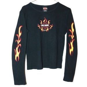 Vintage Harley Davidson Hawaii Flames T shirt